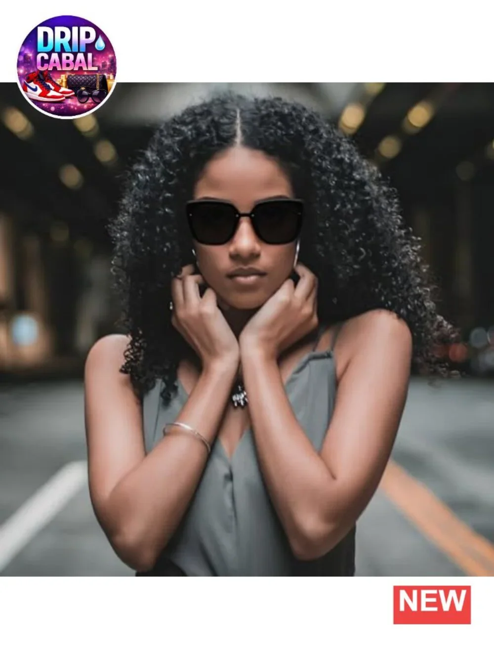 Oversized Square Sunglasses UV400 Protection Unisex